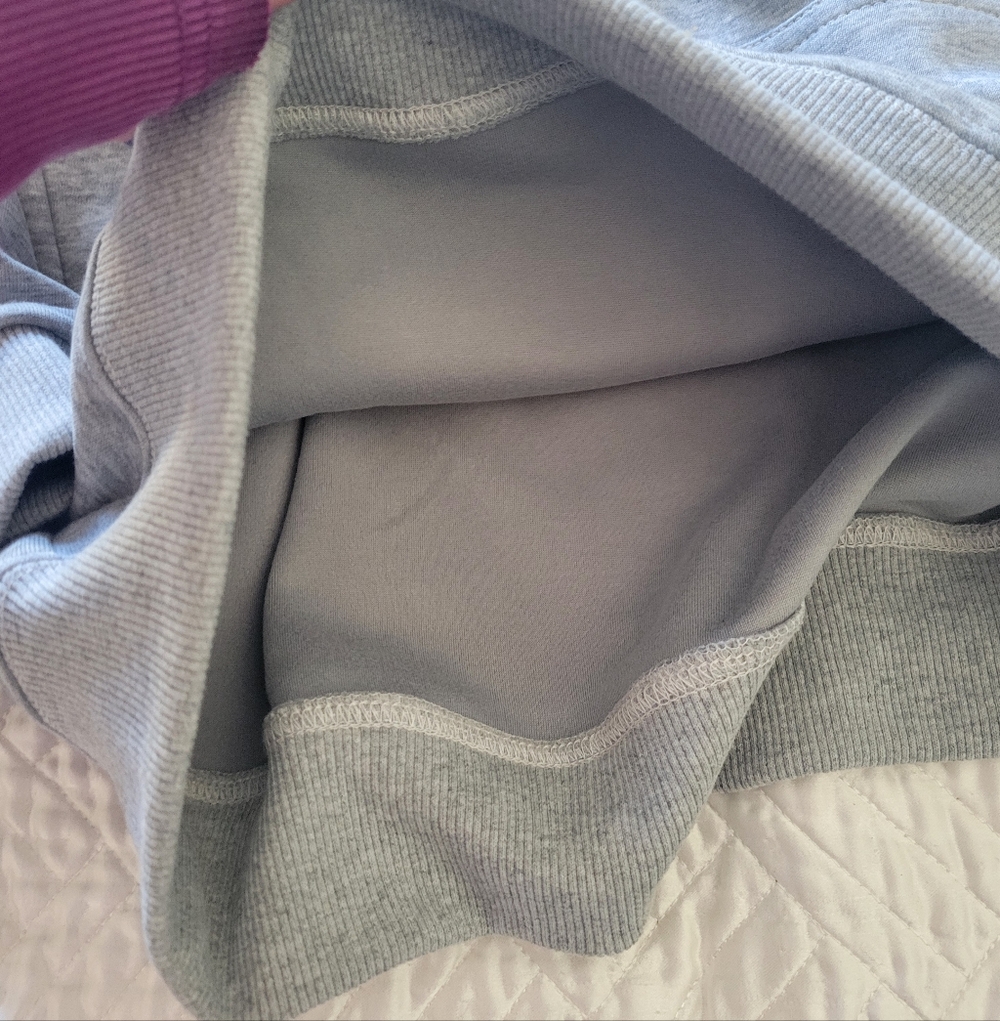 ADANOLA ADA Logo Oversized Hoodie Grey Athleisure Minimalist Sweatshirt EUC L - Picture 5 of 5